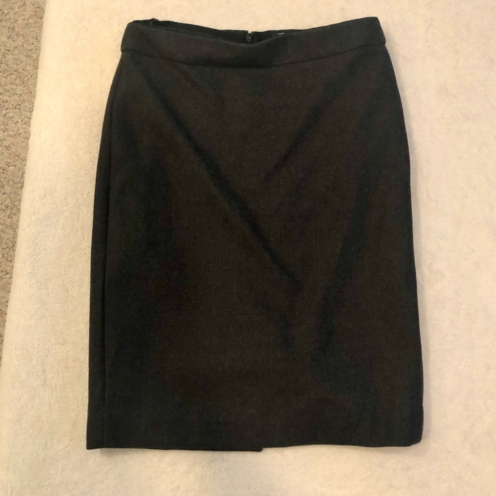 J. Crew Grey Wool Double Serge Pencil Skirt Size 4